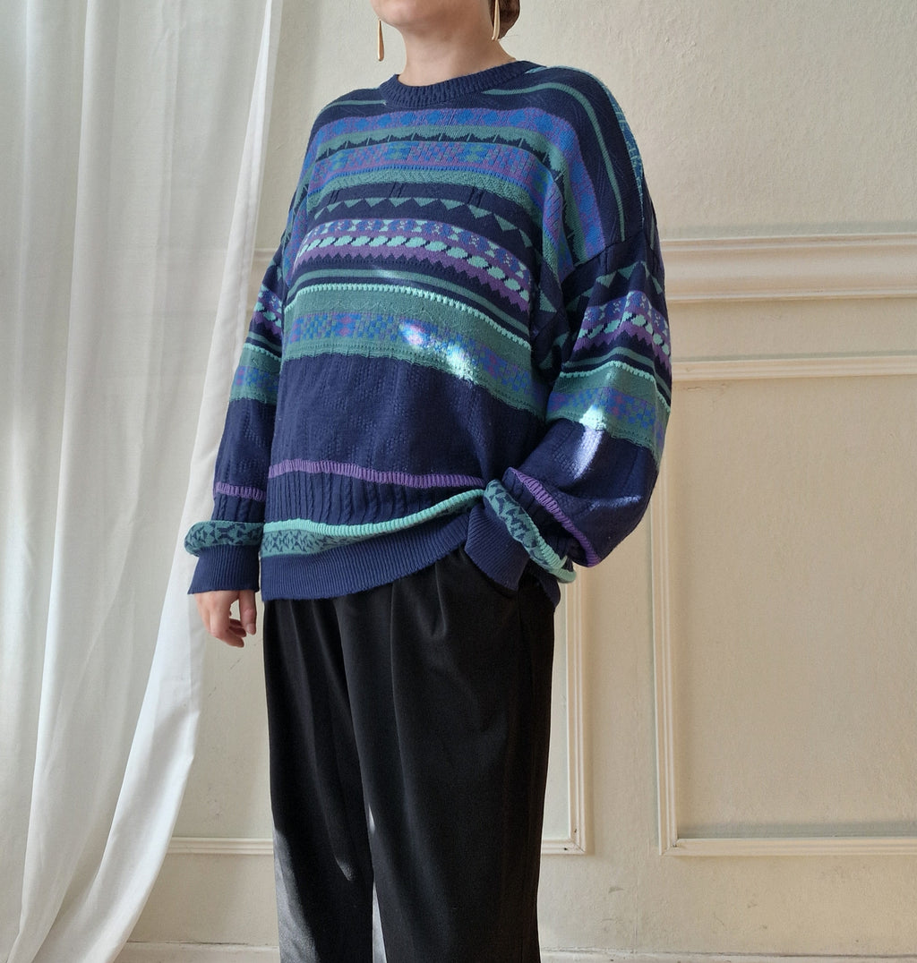 Gestreifter vintage Strickpullover