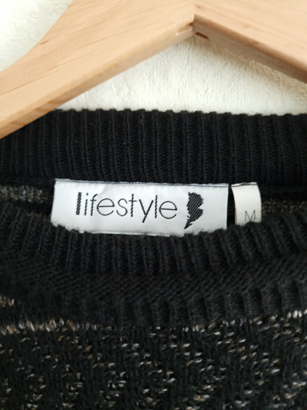 Vintage Woll Pullover mit Strukturmuster