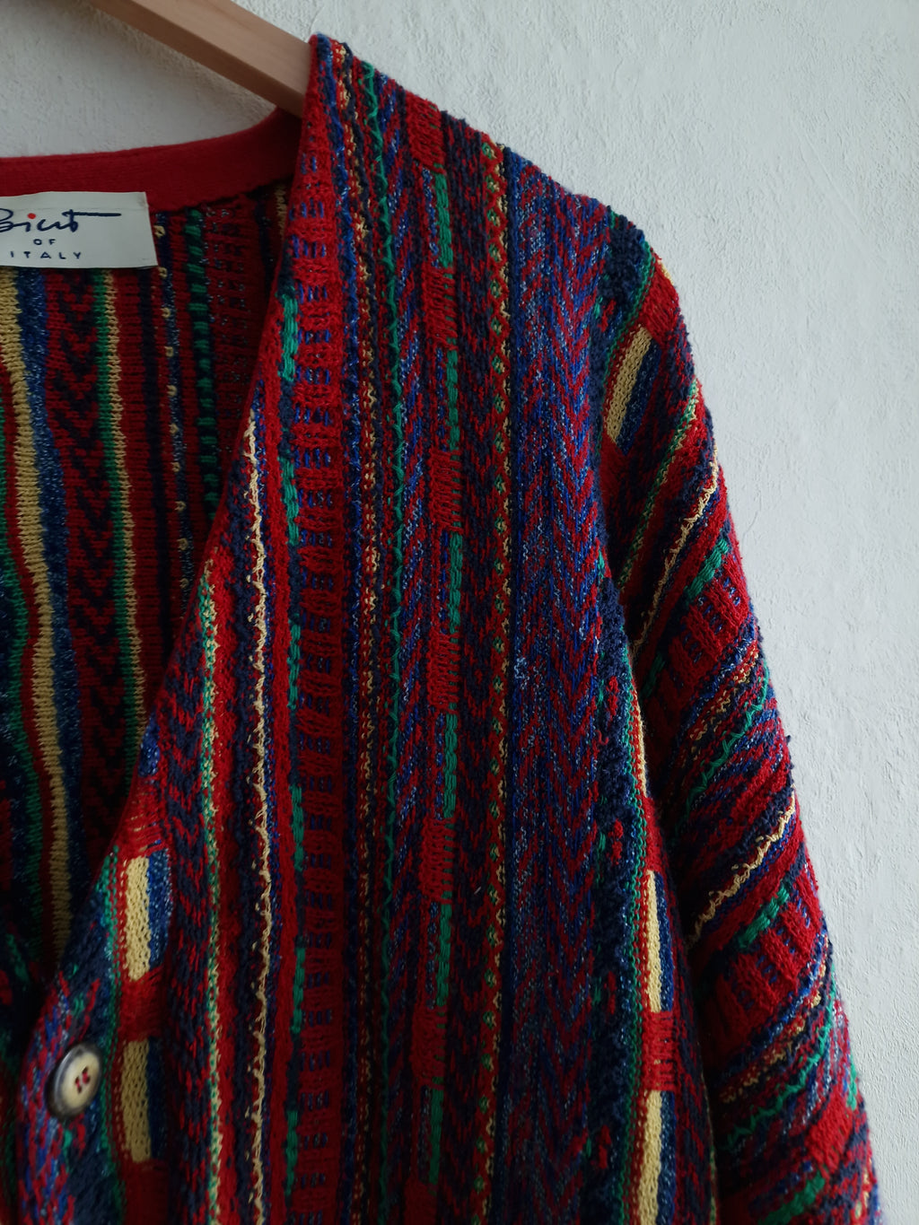 Colorful 80s cardigan