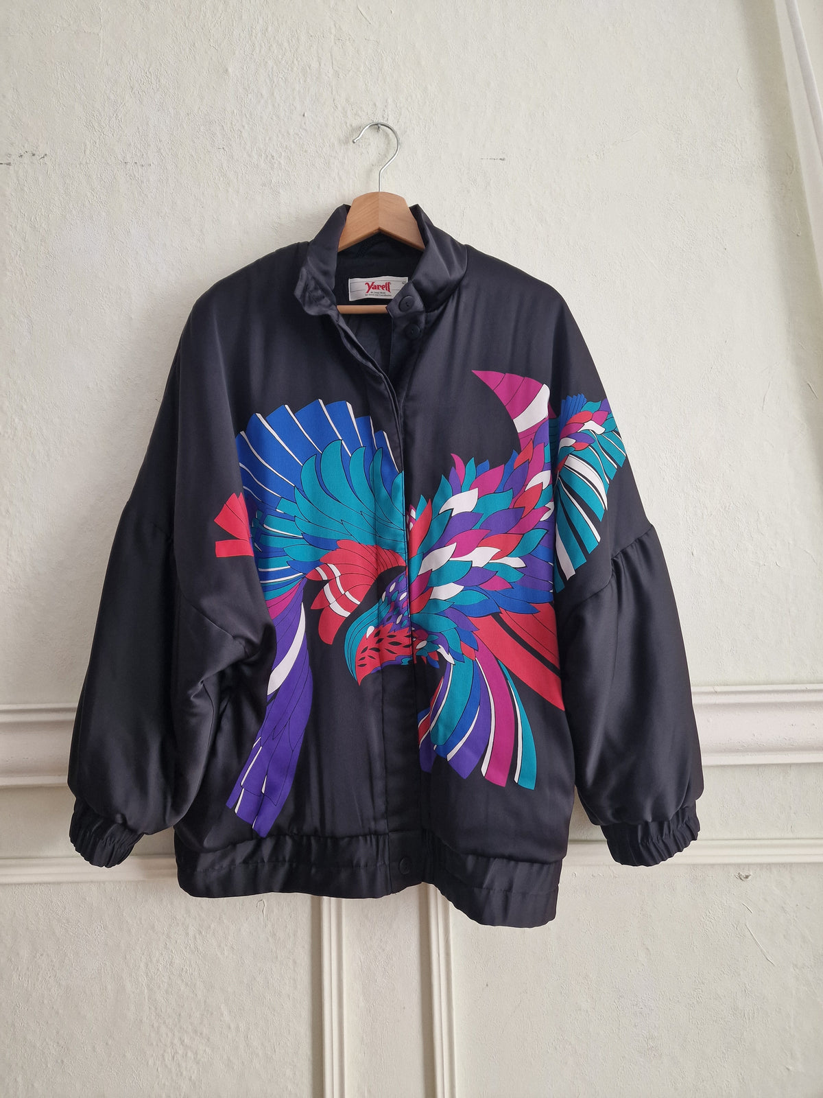 Vintage blouson with bird print