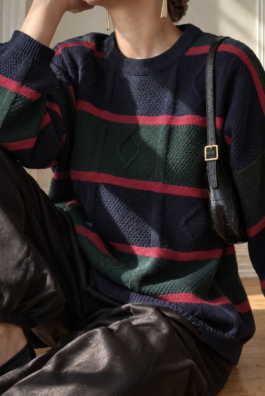 Striped 80s sweater