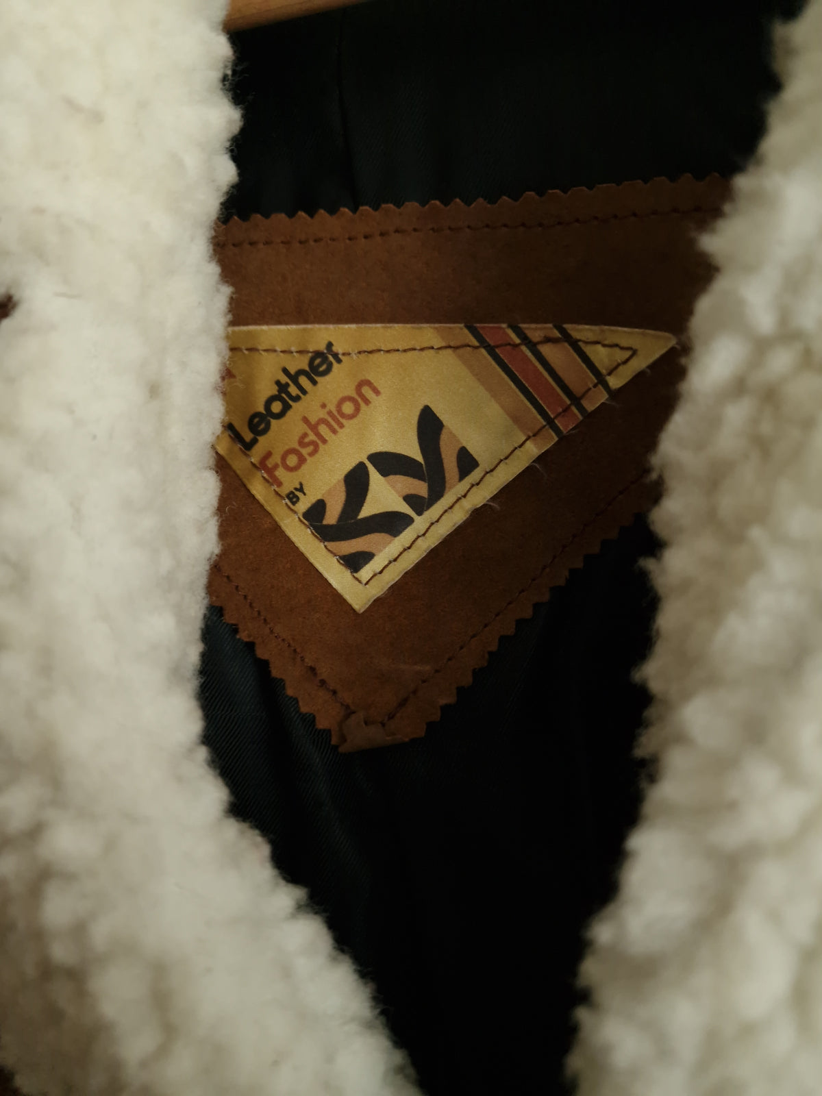 Vintage 80s Sherpa Leather Jacket