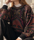 Vintage Strickpullover mit Muster