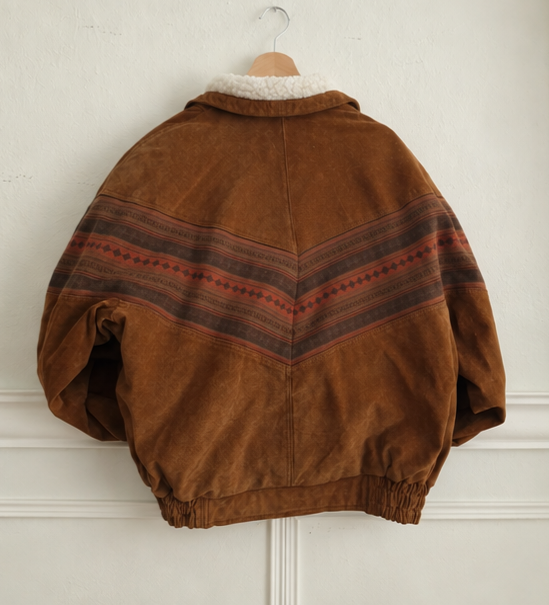 Vintage 80s Sherpa Leather Jacket