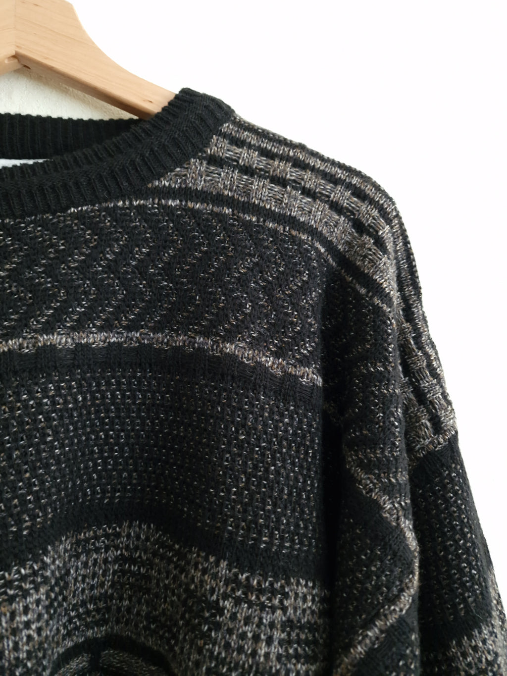 Vintage Woll Pullover mit Strukturmuster