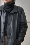 90s leather jacket in black