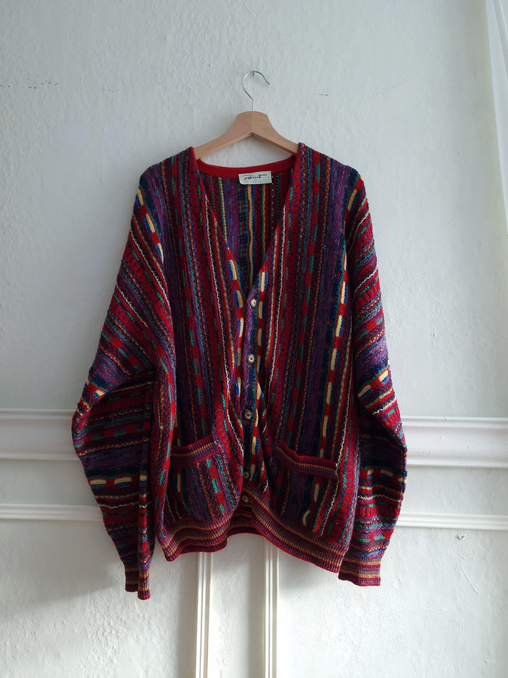Colorful 80s cardigan